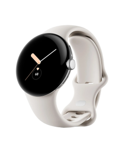 Watch Google Pixel Watch WiFi 41mm Polished Silver Case with Sport Band - Chalk