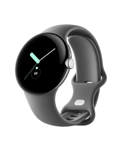 Watch Google Pixel Watch LTE 41mm Polished Silver Case with Sport Band - Charcoal