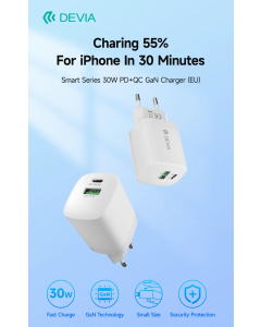 Devia Smart Series PD 30W GaN Charger Set With USB-C Cable(EU)