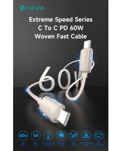 Devia Extreme Speed C To C PD 60W Woven  (1.5M) desert titanium