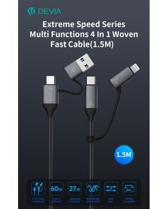 Devia Extreme Speed Multi Functions 4 In 1 Woven  update (1.5M)