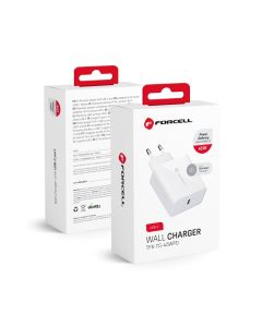 FORCELL F-ENERGY TFK-TC-45WPD travel charger Type C PD QC4.0 3A 45W white