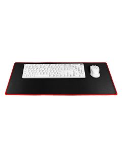 Gaming mouse and keyboard pad 700 x 300 x 3 mm black with red stitching