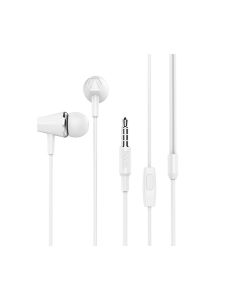 HOCO wire earphones Jack 3 5 mm with microphone M34 white