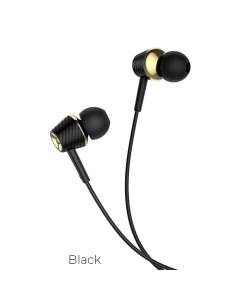HOCO wire earphones Jack 3 5 mm with microphone M70 black