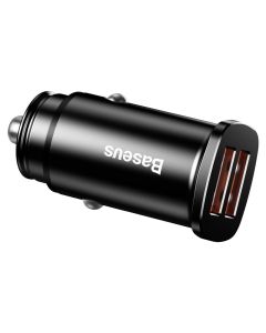 BASEUS car charger 2 x USB A QC3.0 5A 30W CCALL-DS01/BS-C16Q black