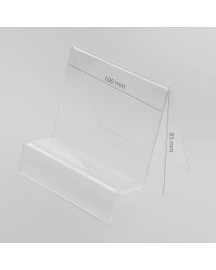 Plexi Vertical Holder / phone tablet stand with Place for Price (Navi/Tablet)