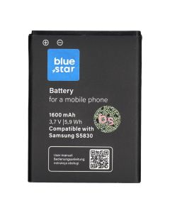 BLUE STAR PREMIUM battery for SAMSUNG S5830 Galaxy Ace / Galaxy Gio S5670 1600 mAh