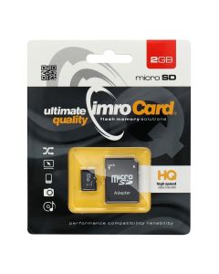 IMRO memory card microSD 2GB with adapter SD