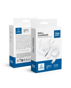 BLUE STAR travel charger 1A 5W USB A + cable USB A to Lightning TFK-TC-1100B white