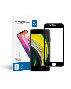 Tempered Glass Blue Star - APP IPHONE 6 5D Full Cover black tempered glass