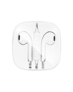 Wire earphones Jack 3 5 mm with microphone compatible with Android NEW BOX HR-ME25 white