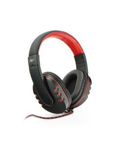 ART wire headphones gaming Jack 3 5 mm with microphone NEMEZIS black