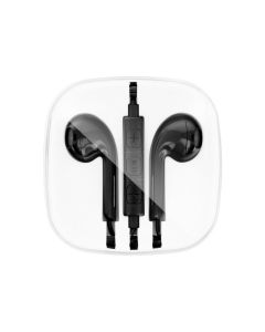 Wire earphones Jack 3 5 mm with microphone compatible with IPHONE NEW BOX HR-ME25 black