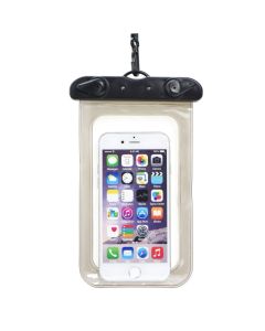 Waterproof bag for mobile phone with plastic closing black