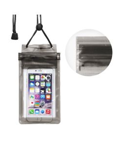 Waterproof bag for mobile phone with zipper closing black