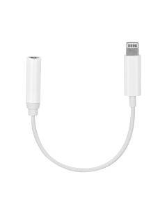 Adapter AUX Lightning (male) to Jack 3 5 mm (female) white