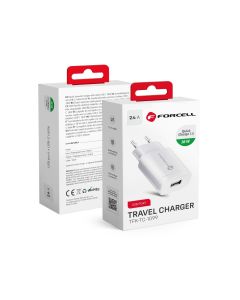 FORCELL F-ENERGY TFK-TC-1099 travel charger USB A QC3.0 2 4A 18W white