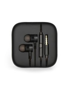 Wire earphones Jack 3 5 mm with microphone Mi metal box black