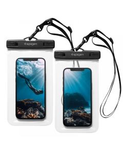 SPIGEN A601 Universal Waterproof case 2-pack transparent