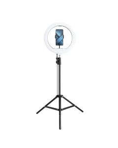 LED Ring Stream RGB lamp 13 with holder for mobile + tripod black