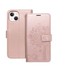 MEZZO Book case for IPHONE 13 tree rose gold