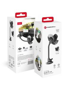 FORCELL F-GRIP Oval 17 cm car holder for windshield / dashboard / air vent black
