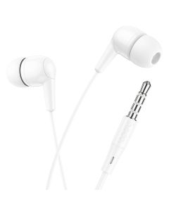 HOCO wire earphones Jack 3 5 mm with microphone M97 white