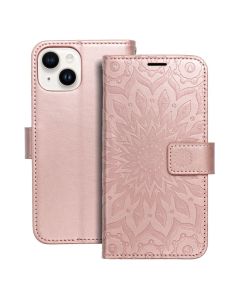 MEZZO Book case for IPHONE 14 mandala rose gold