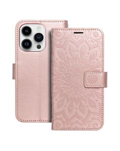 MEZZO Book case for IPHONE 14 Pro mandala rose gold