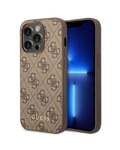 GUESS case for IPHONE 14 Pro Max GUHCP14XG4GFBR (4G Gold Logo) brown