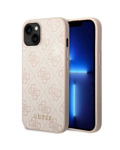GUESS case for IPHONE 14 GUHCP14SG4GFPI (4G Gold Logo) pink