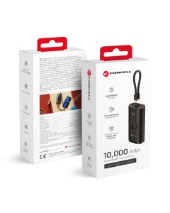 FORCELL F-ENERGY F10k1 powerbank compatible with Apple Watch PD QC3.0 5A 22 5W 10000 mAh black