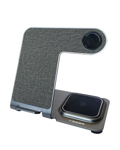 VEGER wireless charger 3in1 Qi 20W Y9 grey
