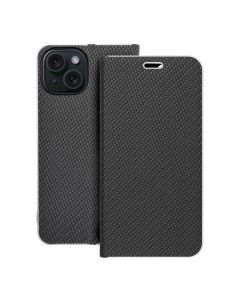 LUNA Book Carbon for IPHONE 15 black