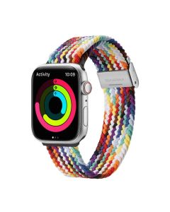 DUX DUCIS strap MIXTURE II stretchable braided for Apple Watch 42 / 44 / 45 mm rainbow