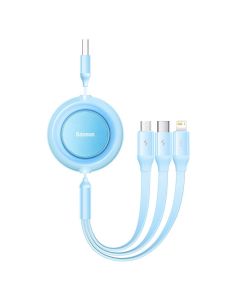 BASEUS cable 3in1 USB A to Micro USB / Lighting / Type C 3 5A CAMJ010017 1 1 m blue 
