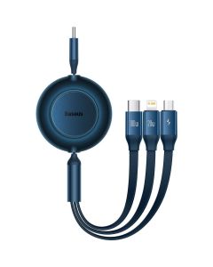 BASEUS cable 3in1 Type C to Micro USB / Lightning / Type C PD QC4.0 3 5A 100W CAMJ010203 1 1 blue