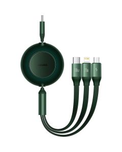BASEUS cable 3in1 Type C to Micro USB / Lightning / Type C PD QC4.0 3 5A 100W CAMJ010206 1 1 m green