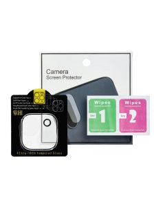 5D Full Glue Camera Tempered Glass - for iPhone 15 Pro Transparent
