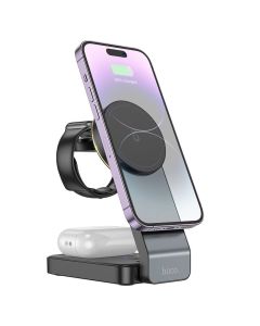 HOCO wireless charger 3in1 compatible with MagSafe 15W CQ3 black