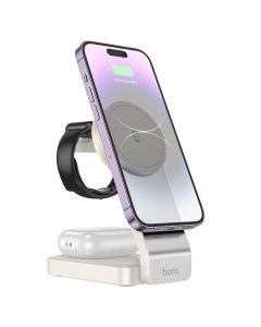HOCO wireless charger 3in1 compatible with MagSafe 15W CQ3 white
