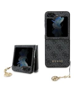 GUESS case for SAMSUNG Z Flip 5 GUHCZF5GF4GGR (4G Charm) grey