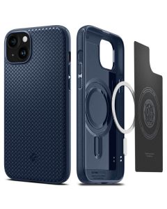 SPIGEN case MAG ARMOR compatible with MagSafe for IPHONE 15 navy blue