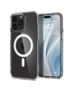 SPIGEN case ULTRA HYBRID MAG compatible with MagSafe for IPHONE 15 Pro Max white
