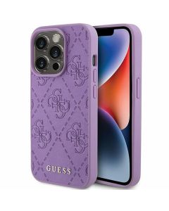GUESS case for IPHONE 15 Pro GUHCP15LP4EPMU (Quilted 4G Classic) light purple