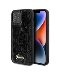 GUESS case for IPHONE 12 / 12 Pro GUHCP12MPSFDGSK (Sequin Script Metal) black