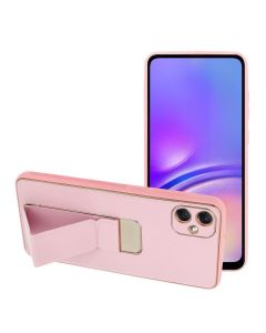 LEATHER CASE KICKSTAND for SAMSUNG A05 pink