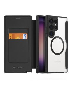 DUX DUCIS wallet case SKIN X PRO compatible with MagSafe for SAMSUNG S24 Ultra black