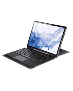 DUX DUCIS case DK foldable with Wireless Keyboard for SAMSUNG Tab S8 Plus (X800/X806)/S7FE(T730/T736B)/S7 Plus (T970/T976B) black